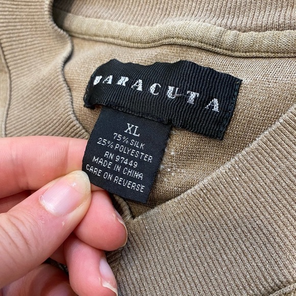 Mens Baracuta Brown Silk Blend Brown Shirt - Picture 3 of 4